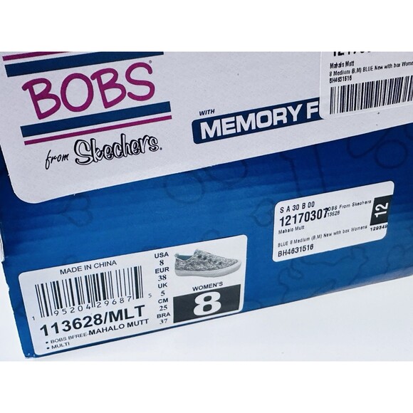 NWT Bobs from Skechers Sneakers Slip Ons Memory Foam Dogs Size 8 Golden doodle - Picture 5 of 12